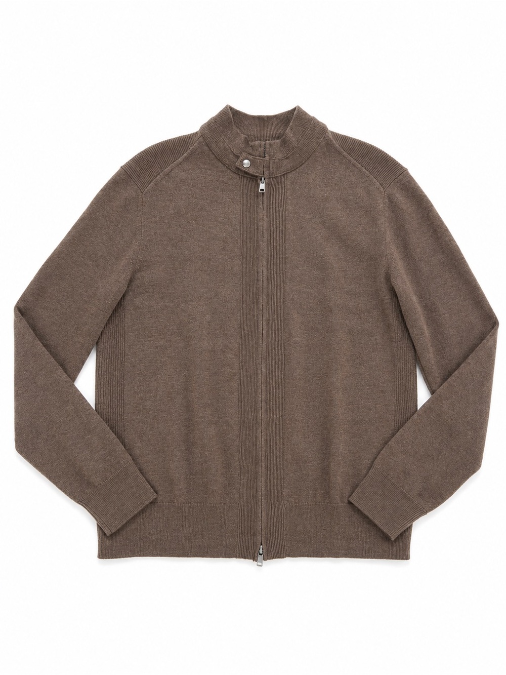 Banana Republic Extra Fine Merino Men's Full-Zip Mock Neck Sweater Jacket L